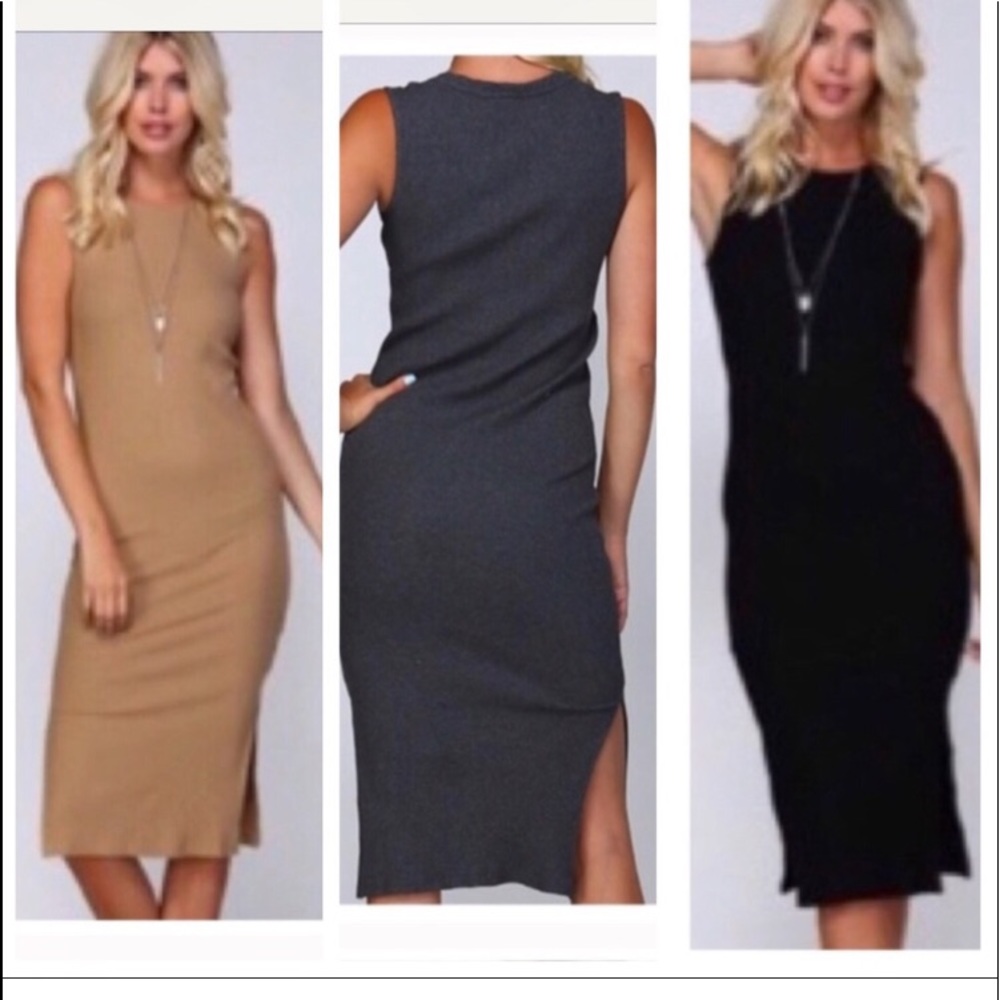 •Closeout•Wardrobe essentials Ribbed Sleeveless Dress